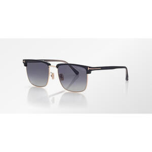 Tom Ford FT997-H 02D Hudson Polarized Sunglasses Black / Green Classic Aviator